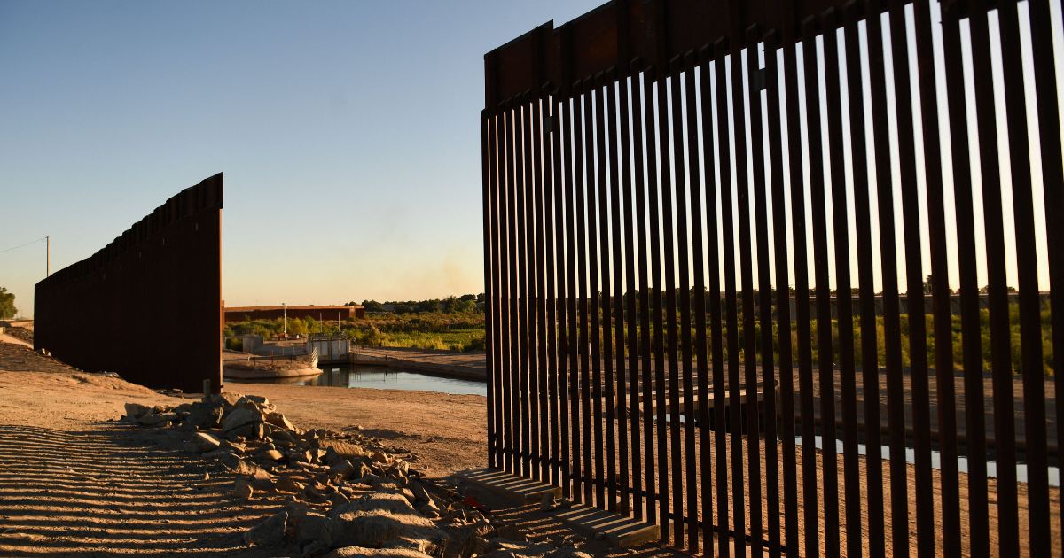 A gap in the U.S.-Mexico border wall at the Morelos Dam in Yuma, Arizona, is seen on May 31.