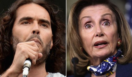 Actor Russell Brand, left, criticized House Speaker Nancy Pelosi, right, in a recent YouTube video.