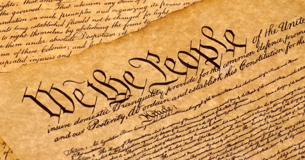An illustration of the Constitution is seen in this stock image.