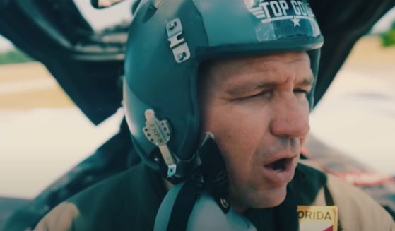 Florida Gov. Ron DeSantis is in the cockpit in a "Top Gun"-inspired campaign ad.