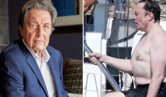 In an interview on "The Kyle and Jackie O Show," Errol Musk, left, insulted his son, Elon Musk, right, multiple times - including taking aim at his weight after pictures of Elon shirtless in Mykonos, Greece, appeared on the on internet.