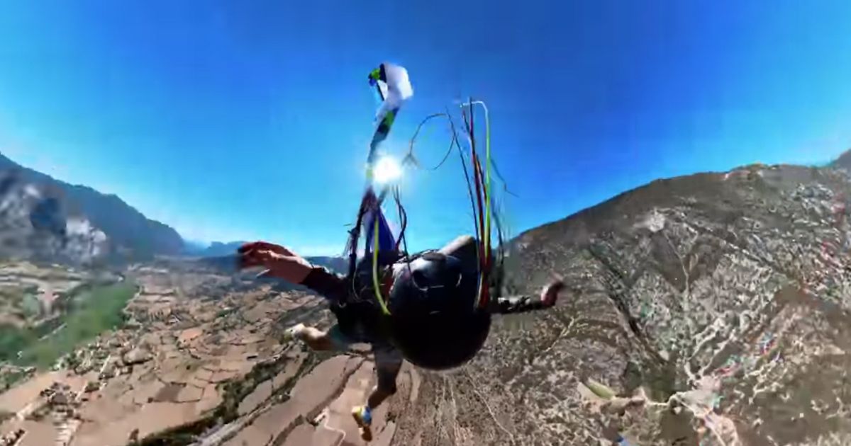 "This was not the day to die!" acrobatic paraglider Kevin Philipp posted Monday after the terrifying experience.