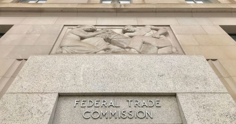 The Federal Trade Commission Building is seen in this stock image.
