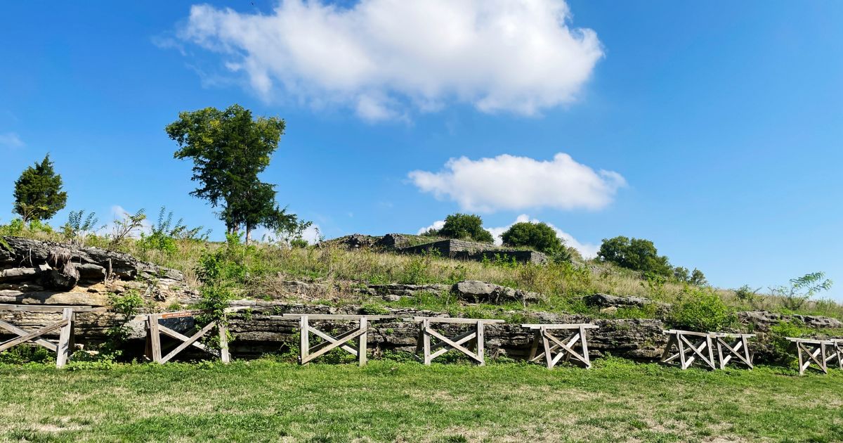 The remains of Fort Negley stand on a hill on Friday in Nashville, Tennessee.