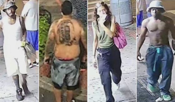 The New York Police Department released photos of suspects in a frying pan attack.