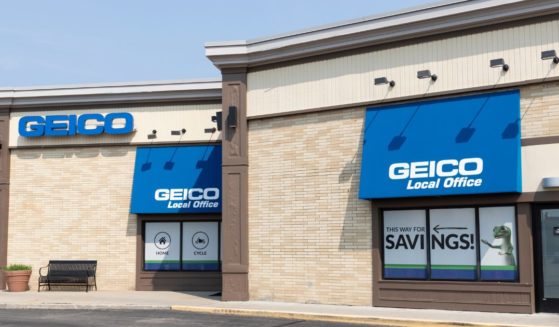 A Geico insurance office in Cincinnati is seen in July 2021.