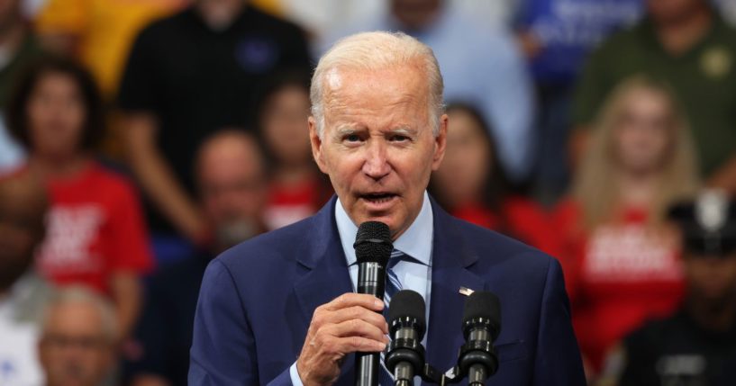 President Joe Biden speaks at the Marts Center on Tuesday in Wilkes-Barre, Pennsylvania.