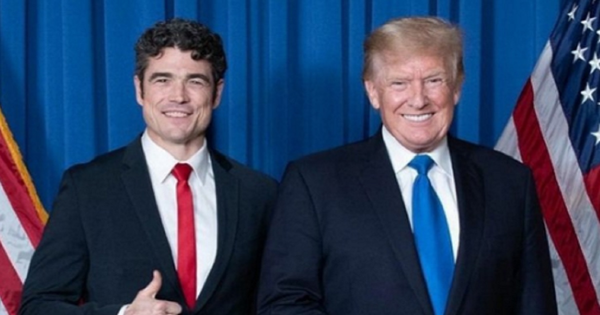 Republican Joe Kent, left, pictured with former President Donald Trump.