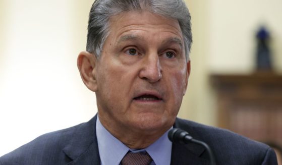 Sen. Joe Manchin testifies before the Senate Rules and Administration Committee on Capitol Hill on Wednesday in Washington, D.C.