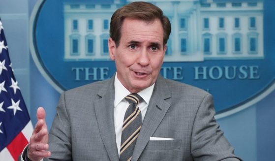 National Security Council coordinator for strategic communications John Kirby answers questions during the White House daily briefing in Washington, D.C., on Monday.
