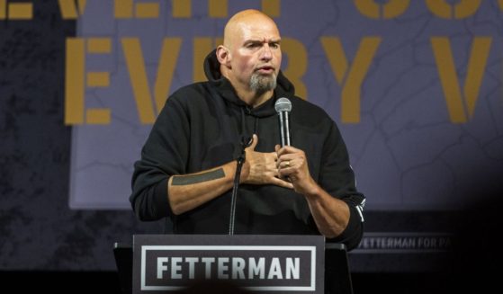 Democratic Senate candidate Lt. Gov. John Fetterman speaks during a rally at the Bayfront Convention Center on Friday in Erie, Pennsylvania.