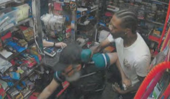 On July 1, Jose Alba, left, was forced to defend himself against Austin Simon, right, while working at a bodega in New York City after Simon came behind the counter to attack the store worker. Alba was charged with murder, though the charges were eventually dropped, as Alba had acted in self-defense.