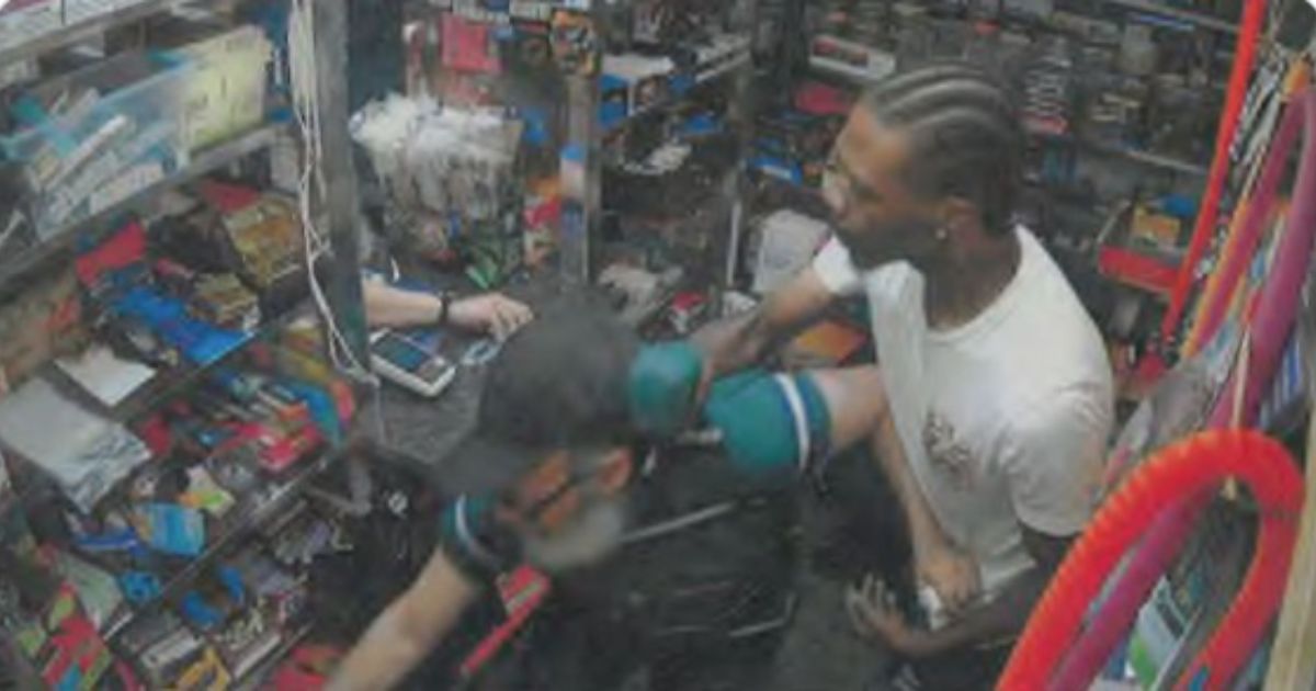 On July 1, Jose Alba, left, was forced to defend himself against Austin Simon, right, while working at a bodega in New York City after Simon came behind the counter to attack the store worker. Alba was charged with murder, though the charges were eventually dropped, as Alba had acted in self-defense.