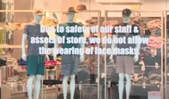 The Kitson boutique in Beverly Hills, California, has just made public a major shift in store policy: no masks allowed.