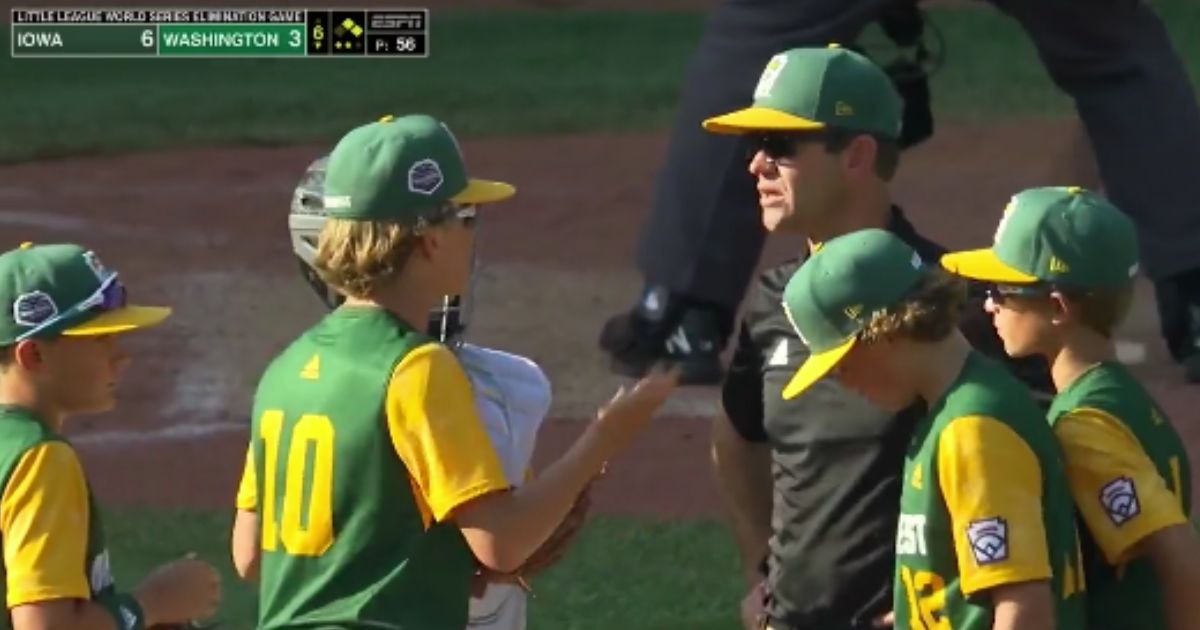 Iowa pitcher Colin Townsend was caught on a hot mic accusing ESPN of rigging a Little League World Series game on Saturday.