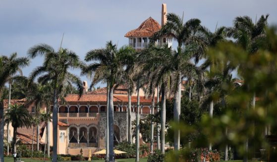 Former President Donald Trump's Mar-a-Lago resort is seen on Feb. 10, 2021, in Palm Beach, Florida.