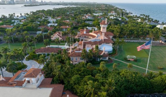 Former President Donald Trump's Mar-a-Lago estate is seen on Wednesday in Palm Beach, Florida.