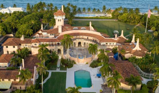 Former President Donald Trump's Mar-a-Lago estate is seen on Aug. 10 in Palm Beach, Florida.