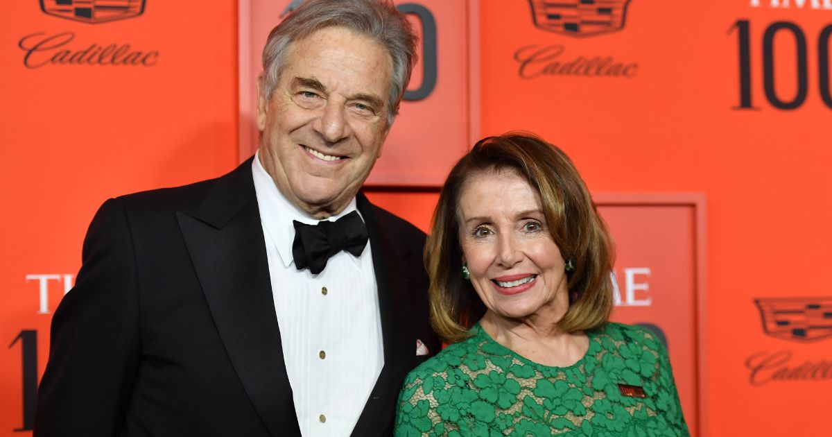 Speaker of the House Nancy Pelosi and her husband Paul Pelosi arrive on the red carpet for the Time 100 Gala at the Lincoln Center in New York on April 23, 2019.