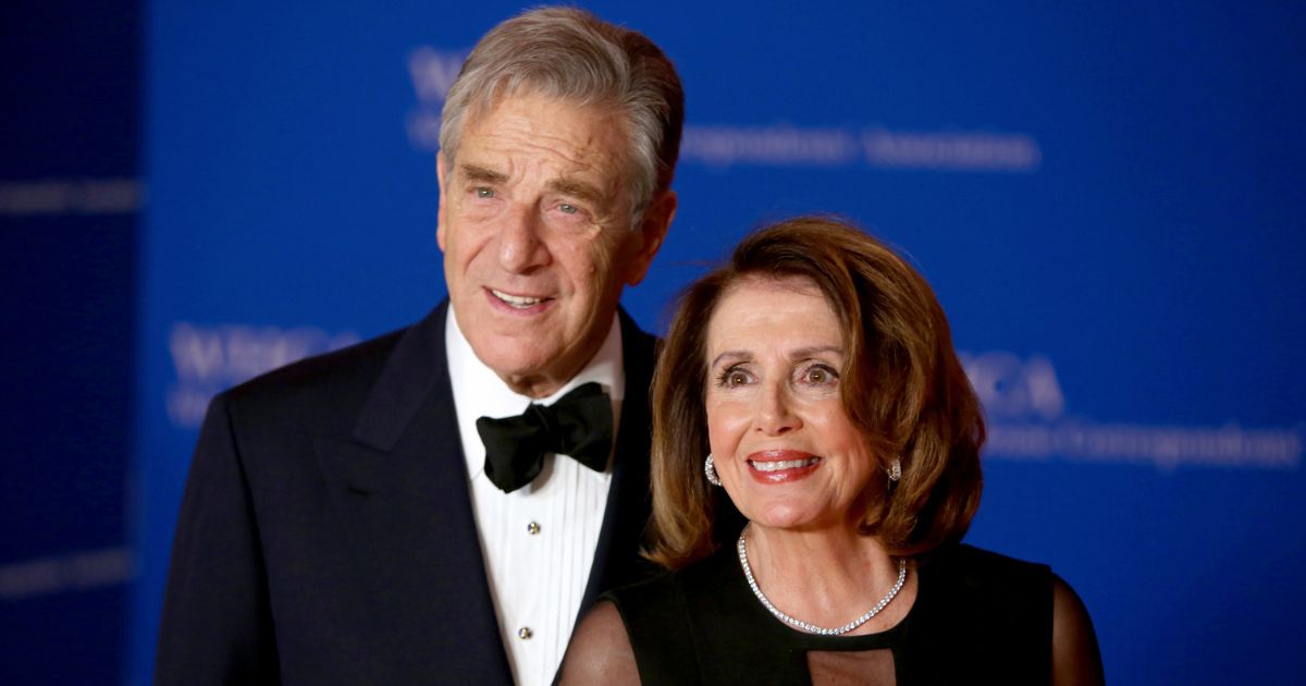 Paul Pelosi, left, and Nancy Pelosi, right, attend the 2018 White House Correspondents' Dinner at Washington Hilton on April 28, 2018, in Washington, DC.
