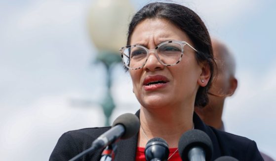 On July 18, Democratic Rep. Rashida Tlaib speaks at a news conference in Washington, D.C., expressing her opinion that the Supreme Court should be expanded.