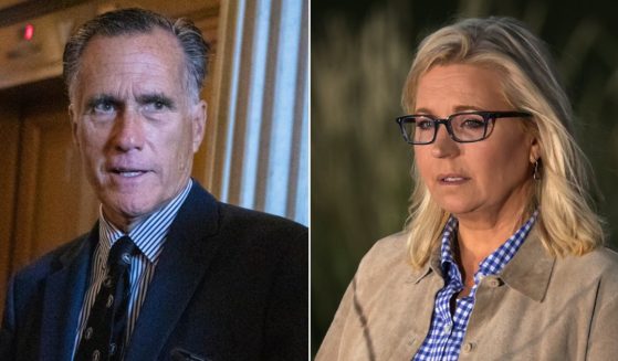 Sen. Mitt Romney, left, believes it would be inadvisable for Liz Cheney to attempt a presidential run.