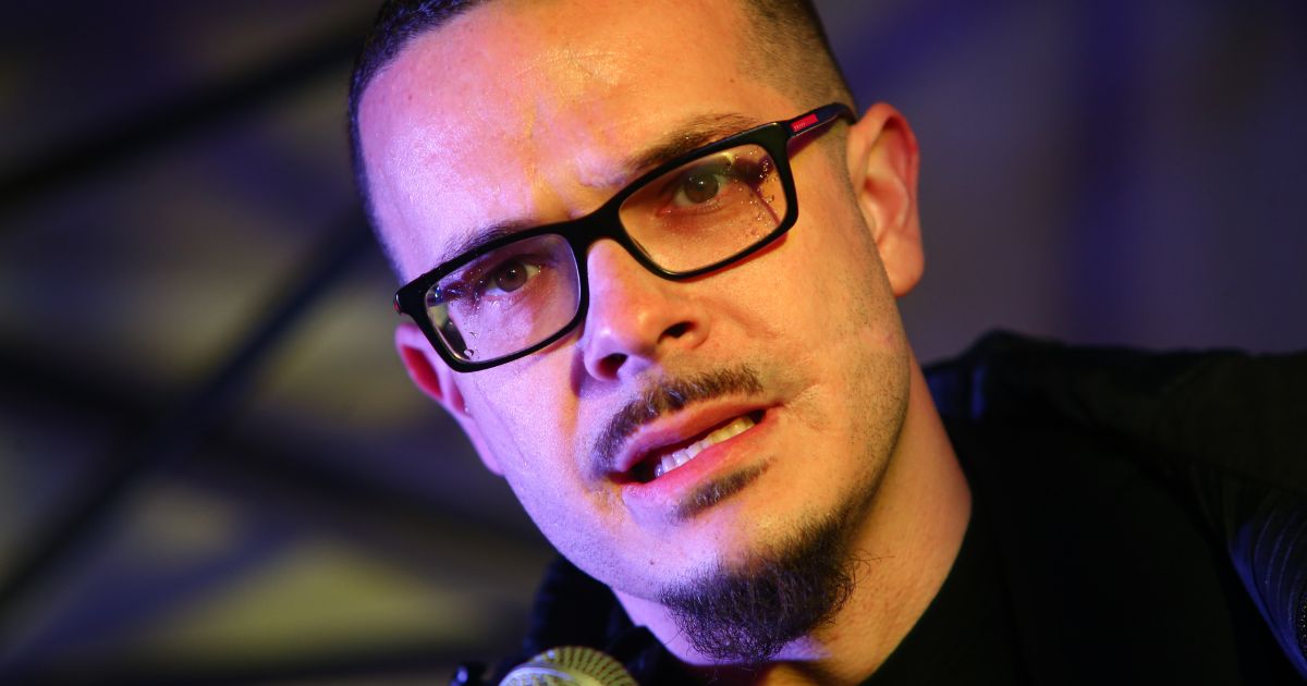 Shaun King speaks at a rally on March 8, 2017, in Seattle.