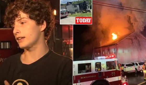 Seventeen-year-old Falon O'Regan used a trampoline to help save neighbors from a fire in his apartment building in Bentleyville, Pennsylvania, on Tuesday morning.