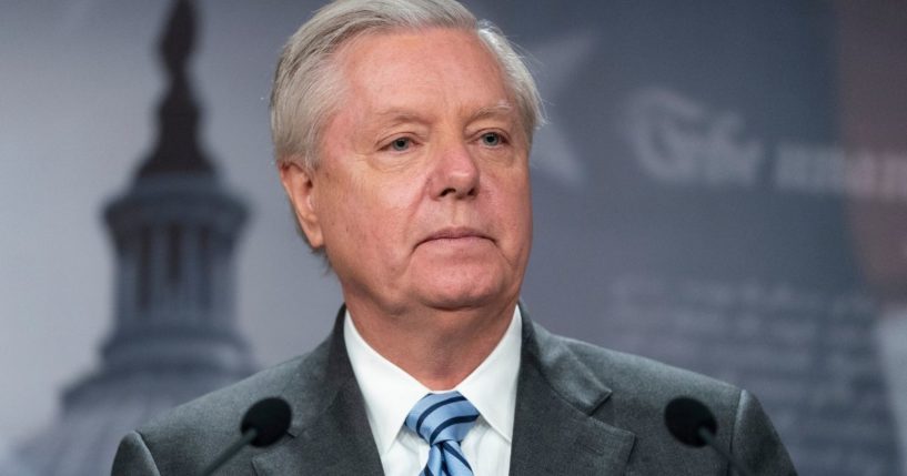 Sen. Lindsey Graham, pictured in a March file photo at the Capitol.