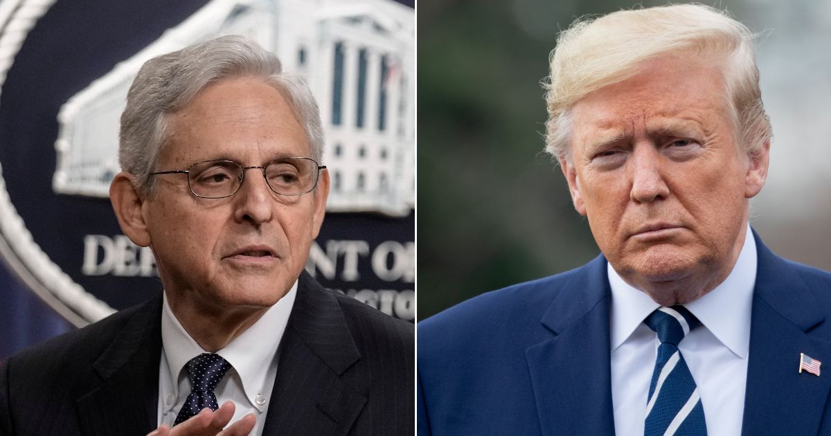 Attorney General Merrick Garland, left, in a file photo from Thursday, hasn't been honest with the American people about Monday's raid on the South Florida home of former President Donald Trump, right, in a 2020 file photo.