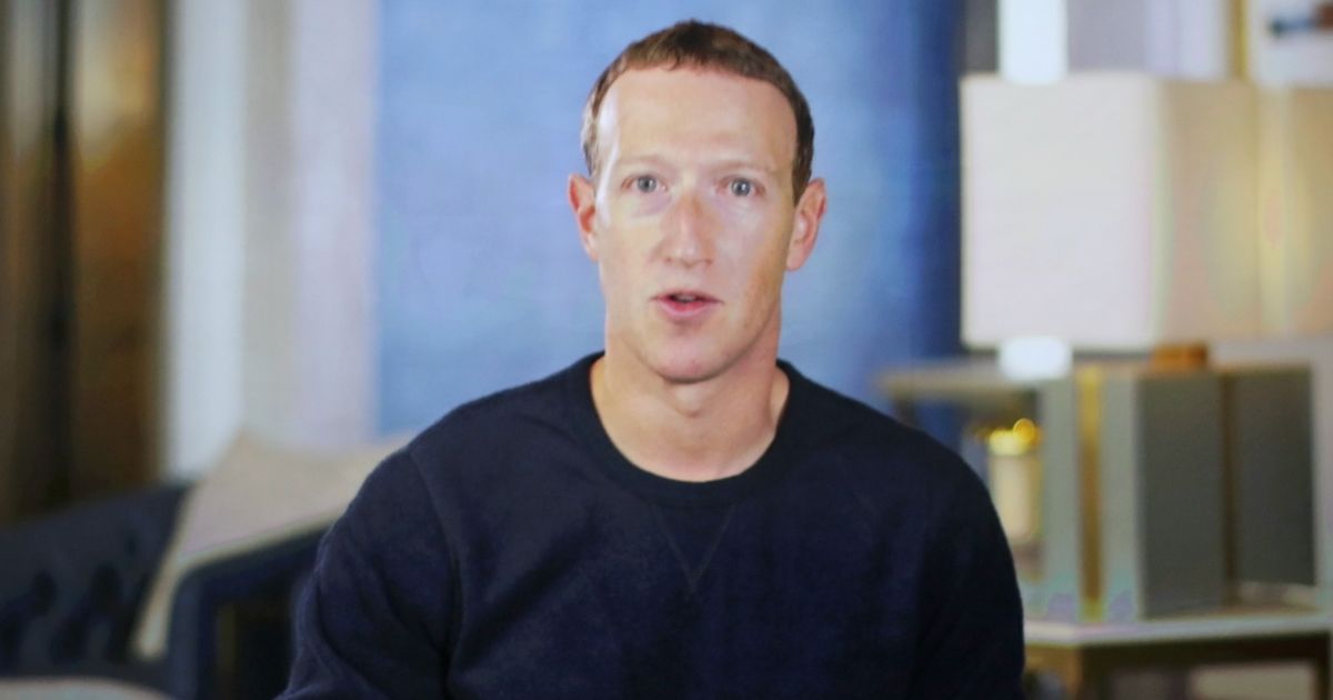 Facebook co-founder Mark Zuckerberg is pictured speaking by video at the March SXSW Conference and Festivals at the Austin Convention Center in Austin, Texas.