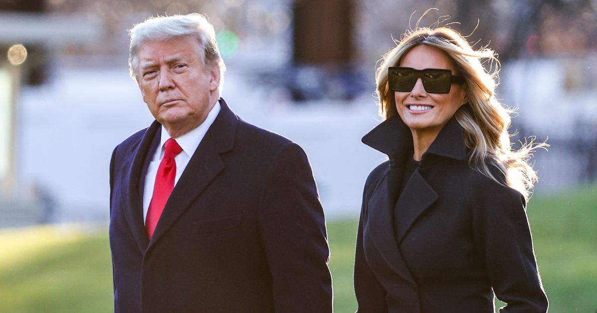 Then-President Donald Trump and first lady Melania Trump are pictured in file photo from December 2020.