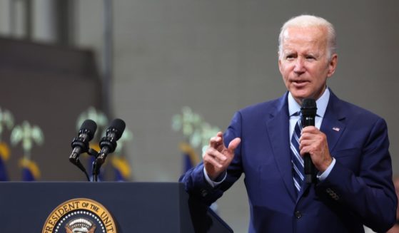 President Joe Biden addresses the audience at Wilkes University in Wilkes-Barre, Pennsylvania, on Tuesday.