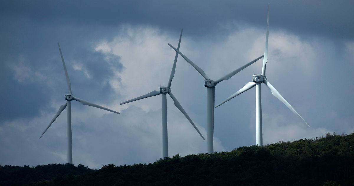 Wind Turbines stand along the Backbone Mountain, near Oakland, Maryland, as a part of the Constellation Energy's Criterion Wind Project.