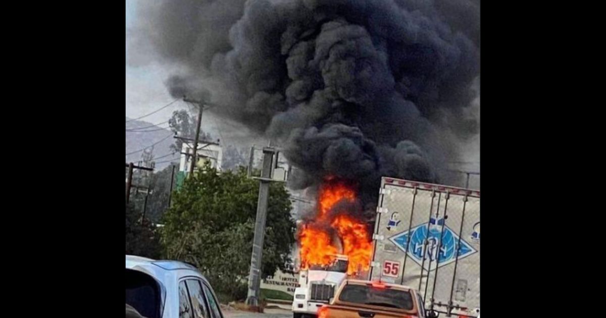 The Jalisco New Generation Cartel set cars on fire in Baja, California.