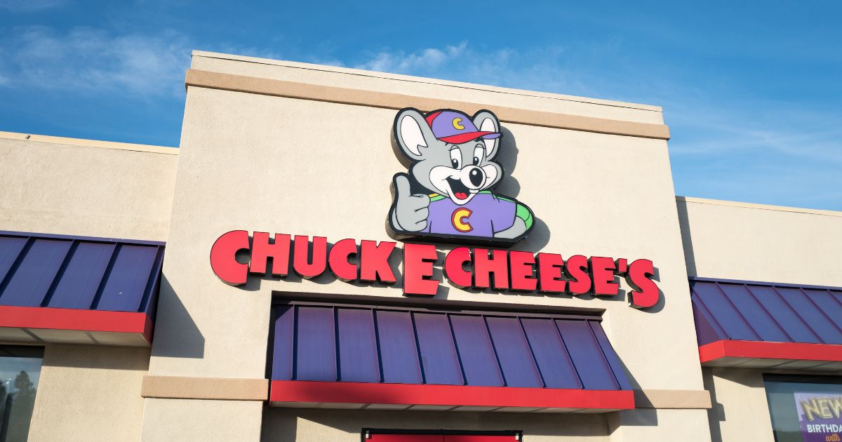 The above image is of a Chuck E Cheese in Dublin, California.