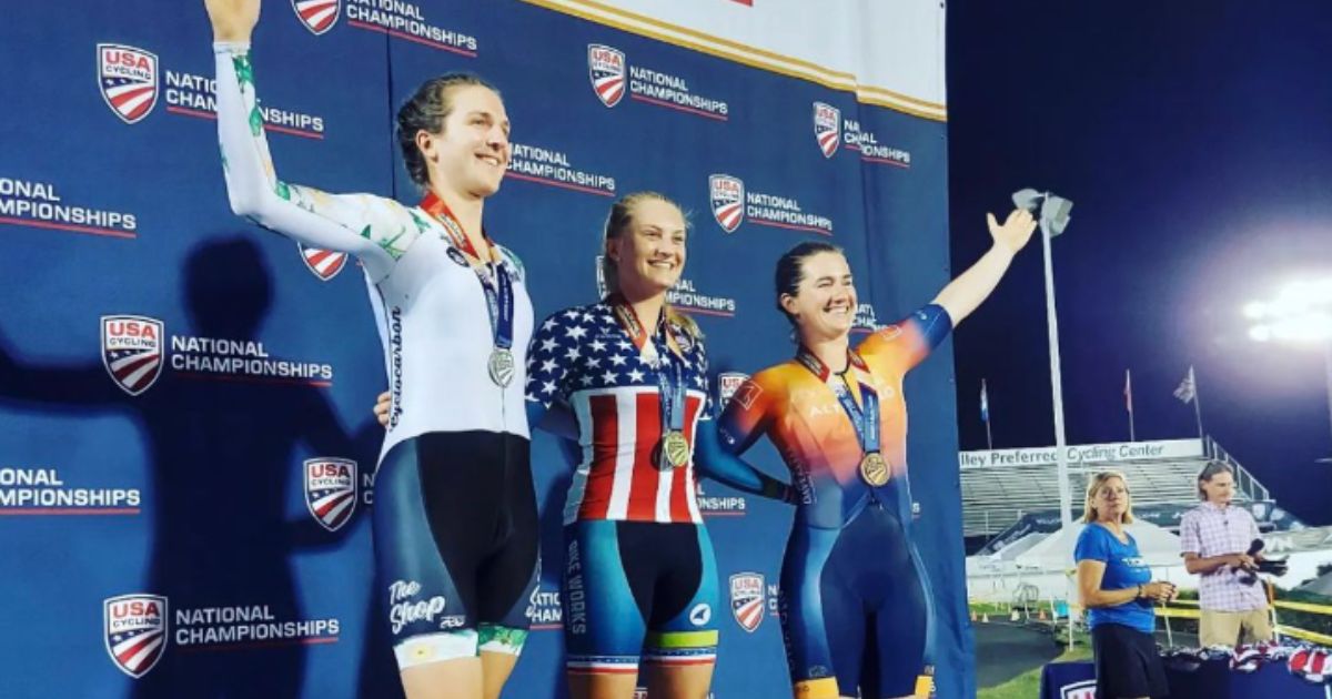 Male athlete Leia Genis corrupts the women's cycling National Championship competition by competing against the female athletes and winning a silver medal.