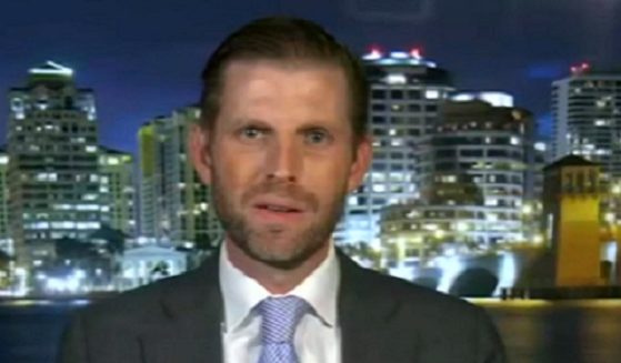 Eric Trump, son of former President Donald Trump, appears on Fox News' "Hannity" on Monday.