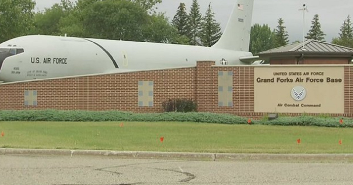 The Grand Forks Air Force Base in Grand Forks, North Dakota.