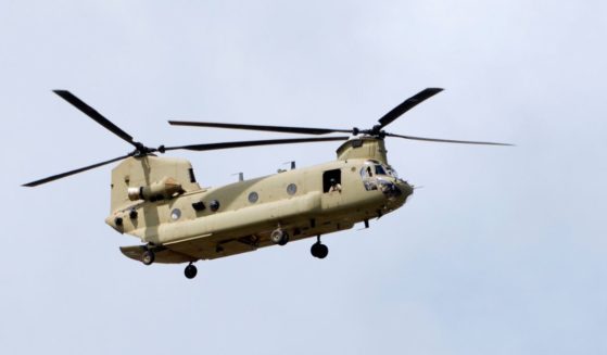 The above stock image is of a Boeing CH-47 Chinook.