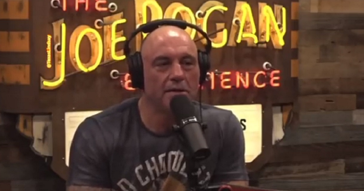 Podcast host Joe Rogan is picture in a Saturday episode of "The Joe Rogan Experience."