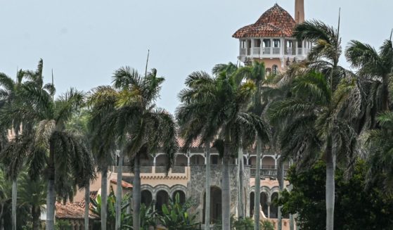 The above image is of Mar-a-Lago in Palm Beach, Florida, on Tuesday.