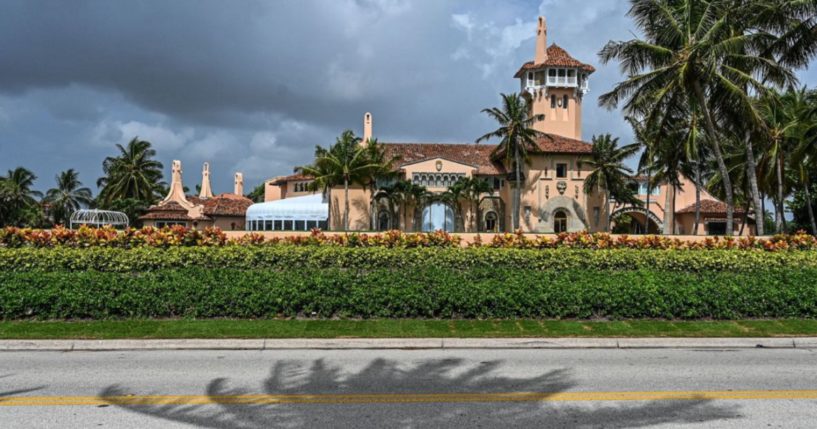 Former President Donald Trump's residence in the Mar-a-Lago community of Palm Beach, Florida, on Tuesday.