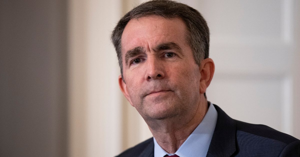 Virginia Governor Ralph Northam speaks with reporters at a press conference at the Governor's mansion on Feb. 2, 2019, in Richmond, Virginia.
