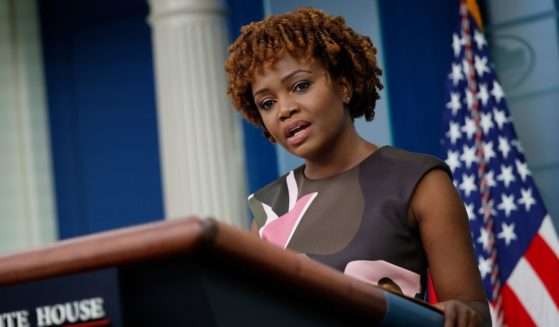 White House Press Secretary Karine Jean-Pierre speaks to reporters during the daily news conference in the Brady Press Briefing Room at the White House on Tuesday in Washington, D.C.