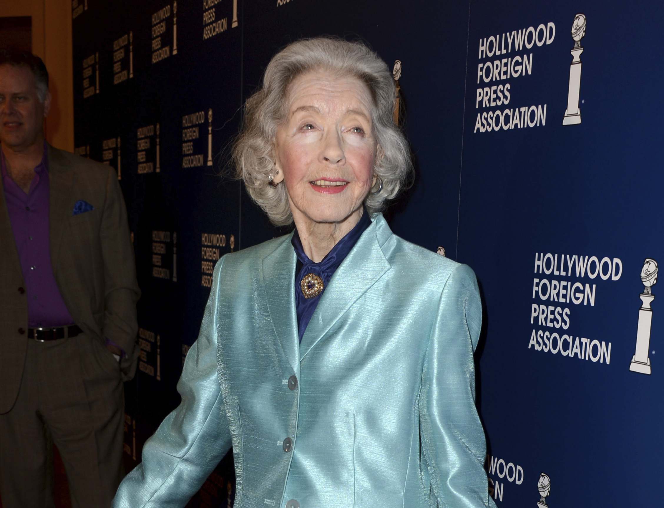 Actor Marsha Hunt arrives at a Hollywood Foreign Press Association luncheon in Beverly Hills, Calif., on Aug. 13, 2013. Hunt died Wednesday at the age of 104.