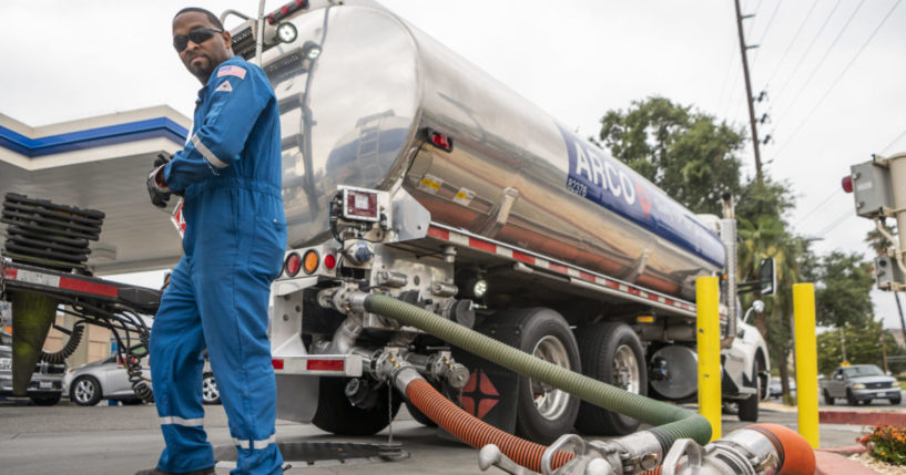 a driver delivering 8,500 gallons of gasoline