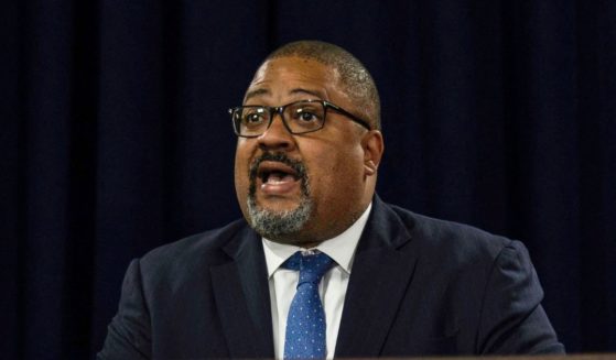 District Attorney Alvin Bragg speaks at a news conference in New York on Sept. 8.