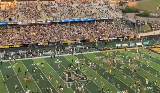 On Saturday, fans of Appalachian State rushed the field after their team defeated their conference rivals, Troy, in the last seconds of the game.