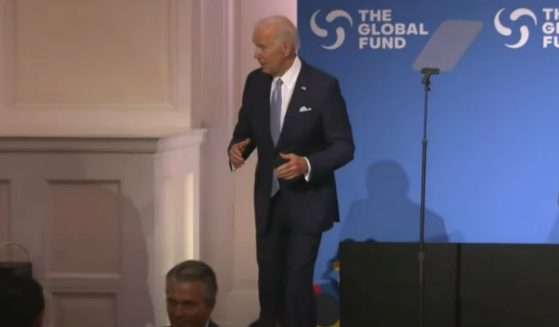 President Joe Biden appears dazed and confused as he leaves the podium following remarks at the Global Fund’s Seventh Replenishment Conference in New York City on Wednesday.